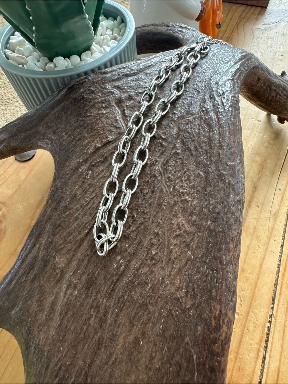 Brighton Silver Link Necklace with Polished Finish